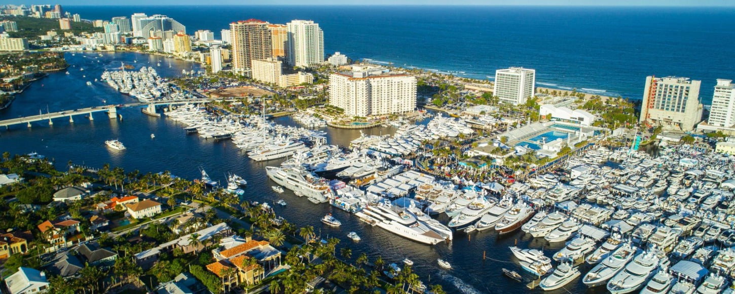 Aerial View 2021 FORT LAUDERDALE BOAT SHOW